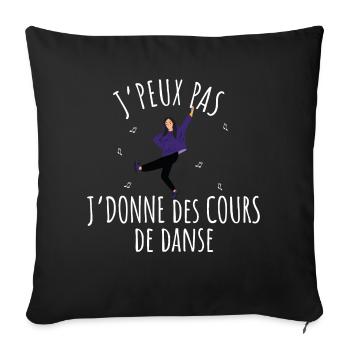 JPP PROF DANSE - Housse de coussin décorative 45 x 45 cm - noir - Devant