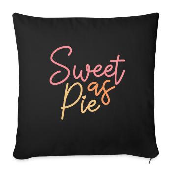 Thanksgiving sucré comme tarte - Housse de coussin décorative 45 x 45 cm - noir - Devant