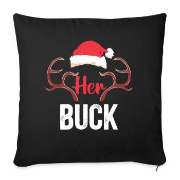 Cadeaux de Noël Noël - Housse de coussin décorative 45 x 45 cm - noir - Devant