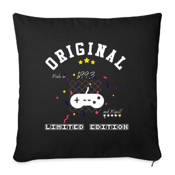 Année1993 - Housse de coussin décorative 45 x 45 cm - noir - Devant