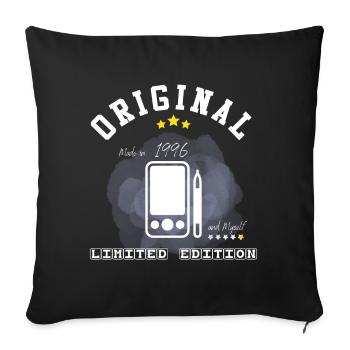 Année1996 - Housse de coussin décorative 45 x 45 cm - noir - Devant