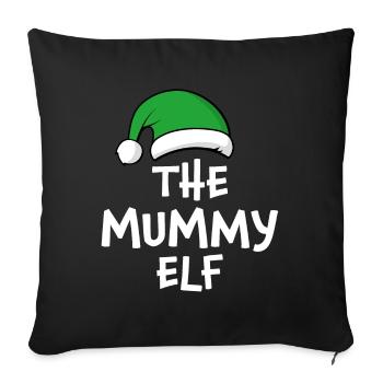 The Mummy Elf - Sofa pillowcase 17,3'' x 17,3'' (45 x 45 cm) - black - Front