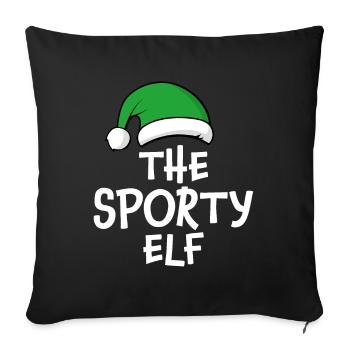 L’elfe sportif - Housse de coussin décorative 45 x 45 cm - noir - Devant