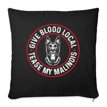 Malinois Belgischer Schäferhund Mechelaar Hund - Sofakissenbezug 45 x 45 cm - Schwarz - Vorne