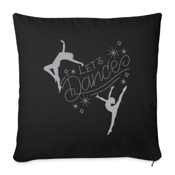 - T-shirt dansant - Housse de coussin décorative 45 x 45 cm - noir - Devant