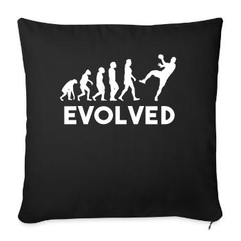 Évolution du handball - Housse de coussin décorative 45 x 45 cm - noir - Devant