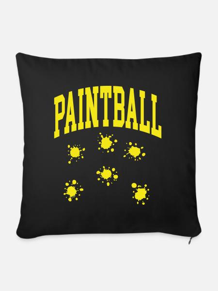 Paintball - Sofakissenbezug 45 x 45 cm - Schwarz