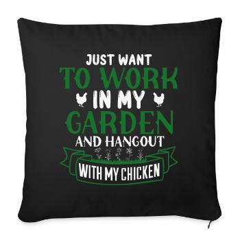 Hobby gardeners, fruit and vegetable gardeners - Sofa pillowcase 17,3'' x 17,3'' (45 x 45 cm) - black - Front