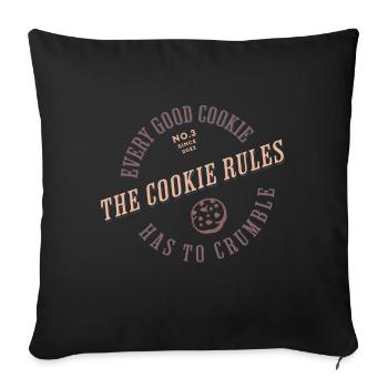 The Cookie Rules - Cookie Rules - Gift - Sofa pillowcase 17,3'' x 17,3'' (45 x 45 cm) - black - Front