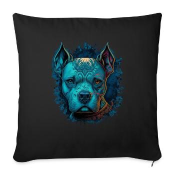 American Staffordshire Terrier - Sofakissenbezug 45 x 45 cm - Schwarz - Vorne