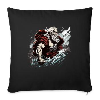 Anime Moses Prophet Teilung des Meeres - - Sofakissenbezug 45 x 45 cm - Schwarz - Vorne