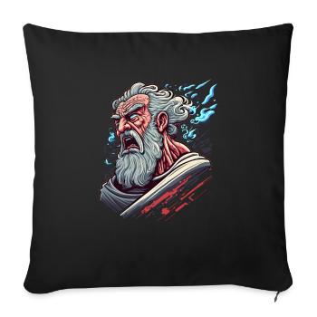 Starker Moses Prophet, der das Meer teilt Yam Suph - Sofakissenbezug 45 x 45 cm - Schwarz - Vorne