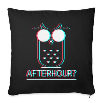 Afterhour Techno Raver Electro Rave Music Club - Sofa pillowcase 17,3'' x 17,3'' (45 x 45 cm) - black - Front