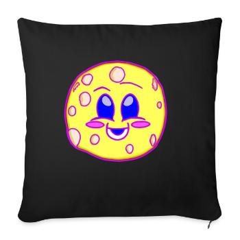 Ugly Moon Kawaii - Sofa pillowcase 17,3'' x 17,3'' (45 x 45 cm) - black - Front