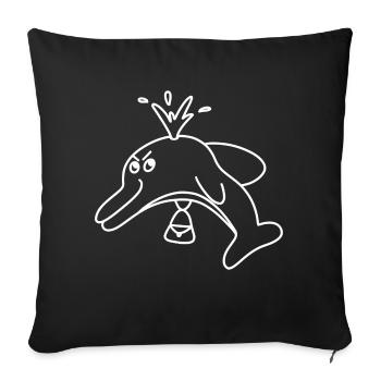 Anti-Zoo Eight Blanc - Housse de coussin décorative 45 x 45 cm - noir - Devant