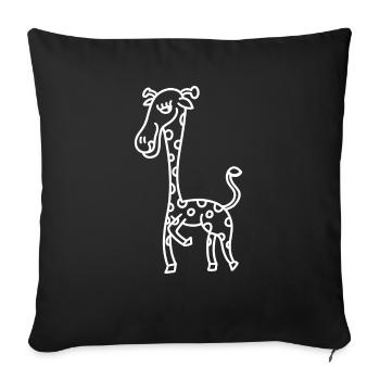 Anti-Zoo Quinze Blanc - Housse de coussin décorative 45 x 45 cm - noir - Devant