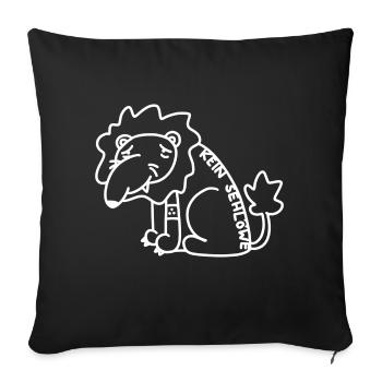 Anti-Zoo No Sight Lion - Sofa pillowcase 17,3'' x 17,3'' (45 x 45 cm) - black - Front