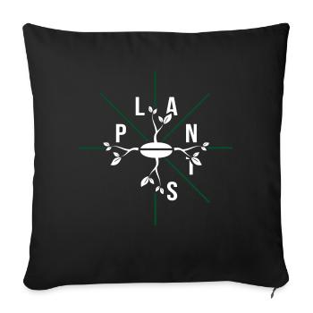 Gardening, gardening, organic gardening, plants, sowing - Sofa pillowcase 17,3'' x 17,3'' (45 x 45 cm) - black - Front