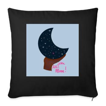 You are moon - Housse de coussin décorative 45 x 45 cm - noir - Devant