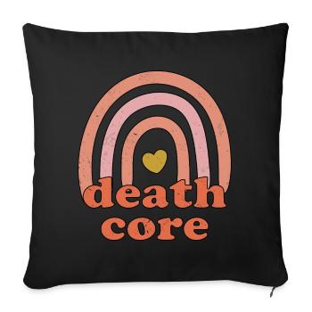 Lustiger Deathcore Sarkastischer Metal Metalhead - Sofakissenbezug 45 x 45 cm - Schwarz - Vorne