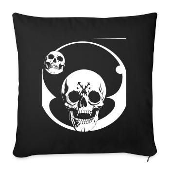 Horreur Crâne Crâne Art Crâne Gothique Heavy Metal - Housse de coussin décorative 45 x 45 cm - noir - Devant