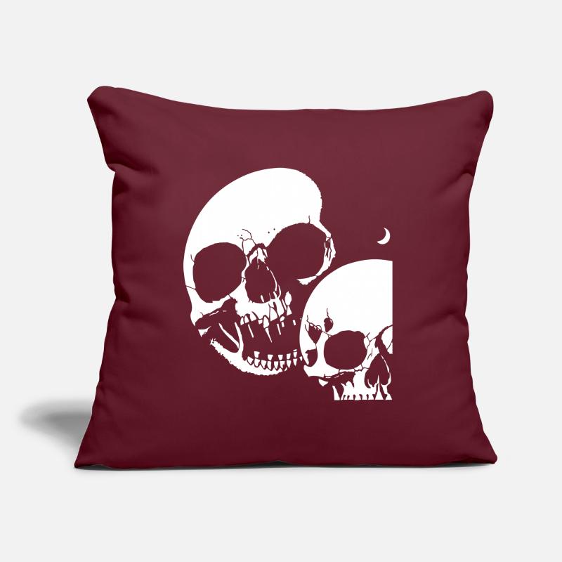 Horror Schädel Schädel Kunst Schädel Gothic Heavy Metal Sofakissenbezug 45 x 45 cm