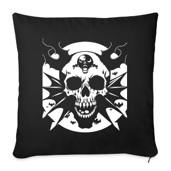 Horror Skull Skull Art Skull Gothic Heavy Metal - Sofa pillowcase 17,3'' x 17,3'' (45 x 45 cm) - black - Front