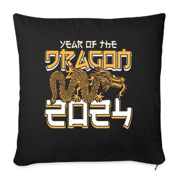 Chinesisches Neujahr Drache China Asian I Geschenk - Sofakissenbezug 45 x 45 cm - Schwarz - Vorne