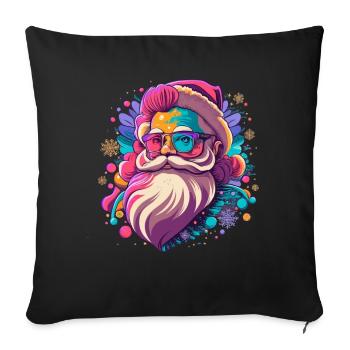 Weihnachtsmann - Sofakissenbezug 45 x 45 cm - Schwarz - Vorne