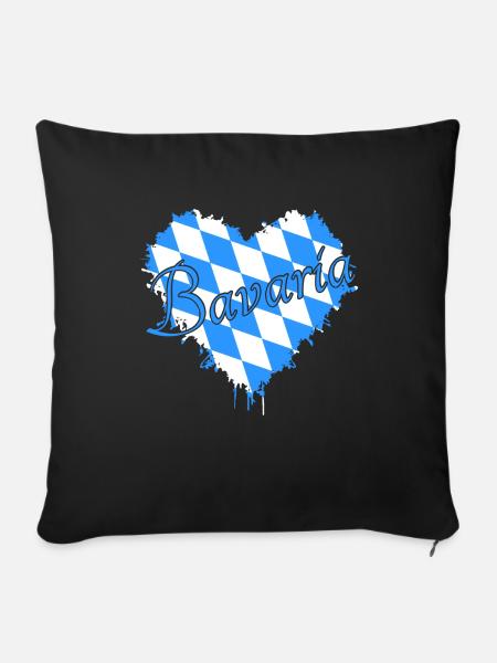 Bavaria Bayern - Sofakissenbezug 45 x 45 cm - Schwarz