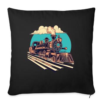 Bahnhof - Sofakissenbezug 45 x 45 cm - Schwarz - Vorne