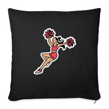 Cheerleading - Sofakissenbezug 45 x 45 cm - Schwarz - Vorne