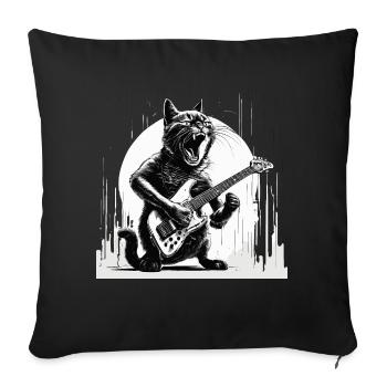 E-Gitarre - Sofakissenbezug 45 x 45 cm - Schwarz - Vorne