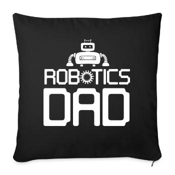 Men Robotics Dad Droid Builder Father's Day Build - Sofa pillowcase 17,3'' x 17,3'' (45 x 45 cm) - black - Front