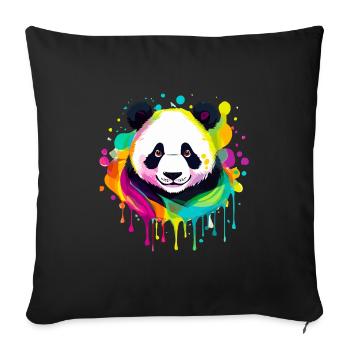 Panda - Sofa pillowcase 17,3'' x 17,3'' (45 x 45 cm) - black - Front