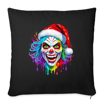 Zombie Christmas Woman Portrait - Sofa pillowcase 17,3'' x 17,3'' (45 x 45 cm) - black - Front