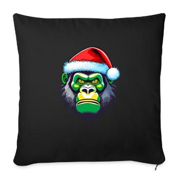 Gorilla Christmas Face - Sofa pillowcase 17,3'' x 17,3'' (45 x 45 cm) - black - Front