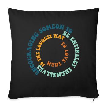 Life Wisdom for Growth Mindset Inspirational Self - Sofa pillowcase 17,3'' x 17,3'' (45 x 45 cm) - black - Front