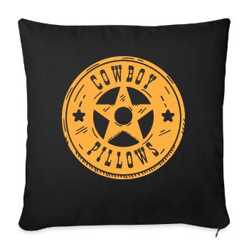 Cowboy Pillows Southern Girl Texas Lady Funny - Sofa pillowcase 17,3'' x 17,3'' (45 x 45 cm) - black - Front