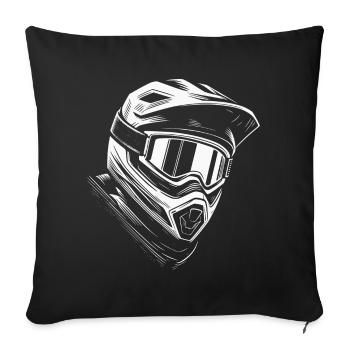 VTT de descente VTT Motocross - Housse de coussin décorative 45 x 45 cm - noir - Devant