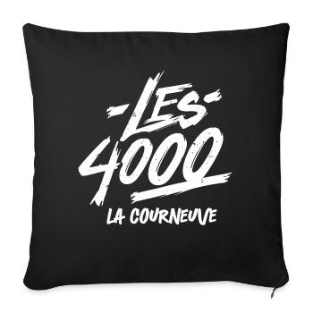 Les 4000 - La Courneuve - Housse de coussin décorative 45 x 45 cm - noir - Devant