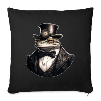 Vintage Frog - Sofa pillowcase 17,3'' x 17,3'' (45 x 45 cm) - black - Front