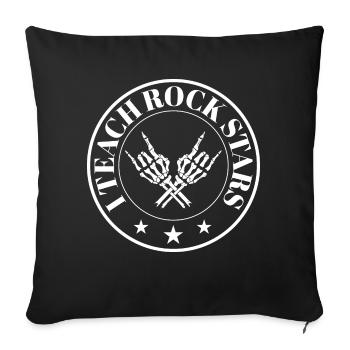 J’enseigne à Rockstars Professeur de musique Enseignement de la musique - Housse de coussin décorative 45 x 45 cm - noir - Devant
