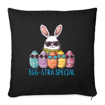 Egg-stra Special Easter Eggs - Sofa pillowcase 17,3'' x 17,3'' (45 x 45 cm) - black - Front