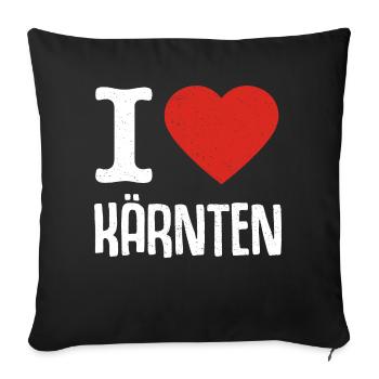 I love Carinthia Austria Austria - Sofa pillowcase 17,3'' x 17,3'' (45 x 45 cm) - black - Front