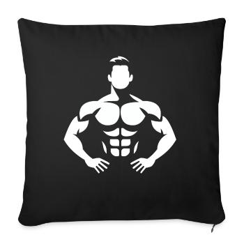Bodybuilder - Sofakissenbezug 45 x 45 cm - Schwarz - Vorne