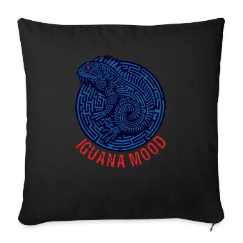 Iguana Mood - Sofa pillowcase 17,3'' x 17,3'' (45 x 45 cm) - black - Front