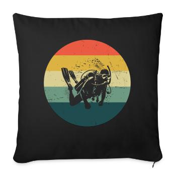 Plongée sous-marine Hommes Plongée sous-marine femme Plongée sous-marine - Housse de coussin décorative 45 x 45 cm - noir - Devant