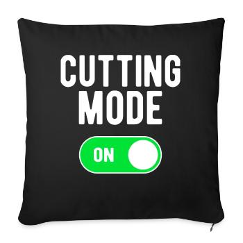 Mode de coupe ON Gym Musculation Poids Entraînement - Housse de coussin décorative 45 x 45 cm - noir - Devant