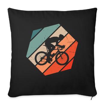 Cyclisme de route Vélo de route Vélo de route Cycliste de route - Housse de coussin décorative 45 x 45 cm - noir - Devant